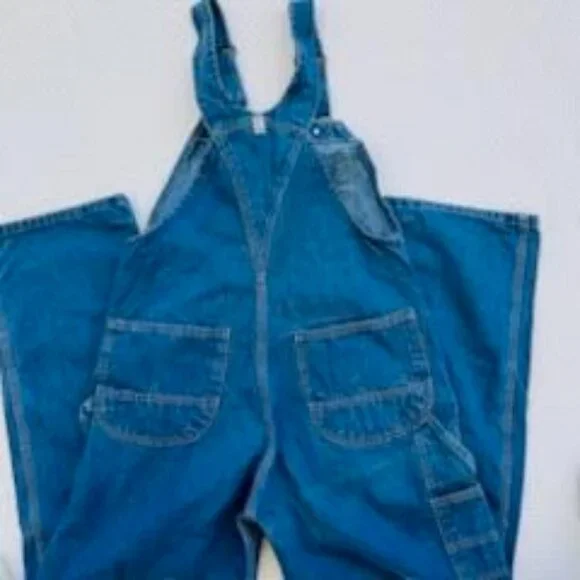 VTG KEY Bib Imperial Denim Jean Overall Men's Size 34 x 30 Blue - Picture 9 of 15